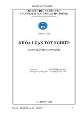 Đề tài Hoàn thiện công tác đãi ngộ nhân sự tại công ty TNHH MTV Thương mại dịch vụ và xuất nhập khẩu Hải Phòng