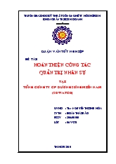Đề tài Hoàn thiện công tác quản trị nhân sự tại Tổng Công ty Cổ phần Đường sông Miền Nam
