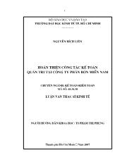 Đề tài Hoàn thiện hệ thống kế toán quản trị tại Công ty Phân bón Miền Nam