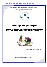 Đề tài Mối quan hệ giữa giá và bột giặt OMO
