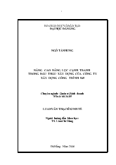 Đề tài Nâng cao năng lực cạnh tranh trong đấu thầu xây dựng của Công ty Xây dựng công trình 545