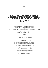 Đề tài Phần mềm quản lí công văn trường đại học Duy Tân