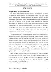 Đề tài Phân tích các tỷ số tài chính chủ yếu và biện pháp cải thiện tình hình tài chính tại công ty Cổ Phần Vật Tư Nông Nghiệp I Hải Phòng