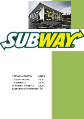 Đề tài Phân tích chiến lược kinh doanh và lợi thế cạnh tranh của nhãn hiệu SUBWAY