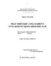 Đề tài Phát triển các khu công nghiệp ở vùng kinh tế trọng điểm phía Nam
