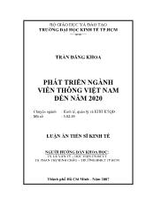 Đề tài Phát triển ngành Viễn thông Việt Nam đến năm 2020
