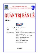 Đề tài Quản trị bán lẻ tại siêu thị Co.opMart