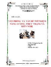 Đề tài Văn phòng và vấn đề tiết kiêm năng lượng.thực trạng và kiền nghị
