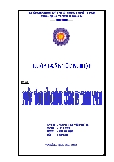 Khóa luận Phân tích tài chính công ty TNHH yaho