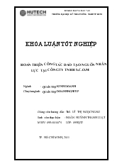 Luận văn Hoàn thiện công tác đào tạo nguồn nhân lực tại Công ty TNHH S.C.O.M