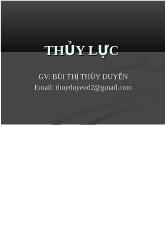 Giáo trình: Thủy lực