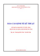 Xây dựng trạm xử lý nước thải bệnh viện đa khoa thành phố Hà Tĩnh