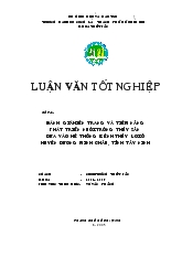 Đề tài Đánh giá hiện trạng và tiềm năng phát triển nuôi trồng thủy sản dựa vào hệ thống kênh thủy lợi ở huyện Dương Minh Châu, tỉnh Tây Ninh