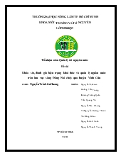 Đề tài Khảo sát, đánh giá hiện trạng khai thác và quản lý nguồn nước trên lưu vực sộng Đồng Nai chảy qua huyện Vĩnh Cửu