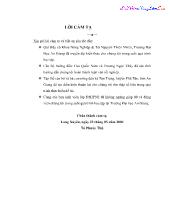 Đề tài Nghiên cứu được thực hiện tại xã Tân Trung huyện Phú Tân tỉnh An Giang từ tháng 9 năm 2004 đến tháng 4 năm 2005 nhằm tổng kết và theo dõi mô hình nuôi cá lóc trong vèo trong mùa lũ