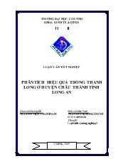 Đề tài Phân tích hiệu quả trồng thanh long ở huyện châu thành tỉnh Long An