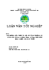 Luận văn Ảnh hưởng của thức ăn lên sự tăng trưởng cá lăng nha (Mystus wyckioides) giai đoạn 24 đến 120 ngày tuổi