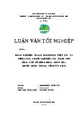 Luận văn Đánh giá hiện trạng khai thác thủy sản và tiền năng ngồn lợi thủy ẩn ở lưu vực sông Vàm Cỏ Đông đoạn chảy qua huyện Châu Thành, Tỉnh Tây Ninh