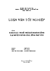 Luận văn Khảo sát nghề nuôi tôm hùm lồng tại huyện Sông Cầu, tỉnh Phú Yên
