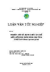 Luận văn Nghiên cứu sử dụng thức ăn chế biến để ương nuôi nòng nọc ếch Thái Lan (Ranna tigerina tigrina