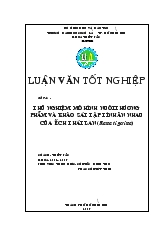 Thử nghiệm mô hình nuôi ếch thương phẩm và khảo sát tập tính ăn nhau của ếch Thái Lan (Ranna tigerina tigrina)
