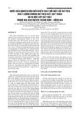 Bước đầu nghiên cứu diễn biến thay đổi một số chỉ tiêu chất lượng không khí trên đất suy thoái do bị bóc lớp đất mặt trong địa bàn huyện trảng bom - Đồng nai