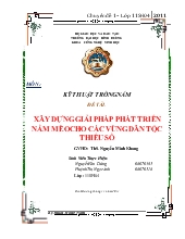 Đề tài Xây dựng giải pháp phát triển nấm mèo cho các vùng dân tộc thiểu số
