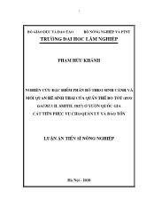 Luận án Nghiên cứu đặc điểm phân bố theo sinh cảnh và mối quan hệ sinh thái của quần thể bò tót (bos gaurush. smith, 1827) ở vườn quốc gia cát tiên phục vụ cho quản lý và bảo tồn