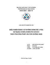 Luận văn Điều khiển động cơ không đồng bộ 3 pha sử dụng vi điều khiển pic18f4431 theo phương pháp vector không gian