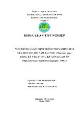 Luận văn Nuôi trồng và xác định thành phần Amino Acid của một số loài nấm bào ngư (Pleurotus spp).Bằng kỹ thuật sắc ký lỏng cao áp (High performance liquid chromatography - HPLC) part 1