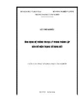 Luận văn Ứng dụng hệ thông tin địa lý trong thành lập bản đồ hiện trạng sử dụng đất