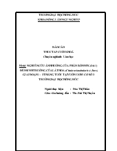 Nghiên cứu ảnh hưởng của phân bón npk (3-6-1) đến sinh trưởng của lát hoa (chukrasia tabularis a.juss) giai đoạn 1 - 3 tháng tuổi tại vườn ươm cơ sở 3 trường đại học Hồng Đức
