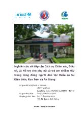 Nghiên cứu về tiếp cận Dịch vụ Chăm sóc, Điều trị, và Hỗ trợ cho phụ nữ và trẻ em nhiễm HIV trong cộng đồng ngừời dân tộc thiểu số tại Điện biên, Kon Tum và An Giang
