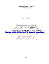 Phân tích hiệu quả kinh tế và kỹ thuật của mô hình nuôi tôm sú (Penaeus monodon) thâm canh và bán thâm canh ven biển tỉnh Sóc Trăng
