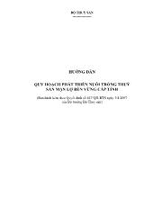 Quy hoạch phát triển nuôi trồng thuỷ sản mặn lợ bền vững cấp tỉnh