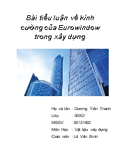 Tiểu luận Bài về kính trong xây dựng