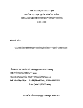 Vấn đề ô nhiễm ở môi trường nông thôn Việt Nam