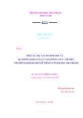 Đề tài Thiết kế chế tạo mô hình học cụ hệ thống đánh lửa ecu cho phòng thực tập điện chuyên ngành bộ môn kỹ thuật ô tô đại học Nha Trang