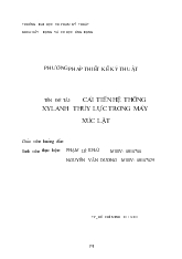 Cải tiến hệ thống xy lanh thủy lực trong máy xúc lật