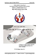 Chuyên đề Tiểu luận Môn học an toàn và ổn định ô tô, hệ thống abs, esp, trc, vsc
