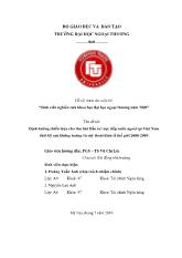 Đề án Định hướng chiến lược cho thu hút Đầu tư trực tiếp nước ngoài tại Việt Nam thời kỳ sau khủng hoảng và suy thoái kinh tế thế giới 2008 - 2009