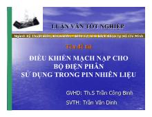 Đề tài Điều khiển mạch nạp cho bộ điện phân sử dụng trong pin nhiên liệu