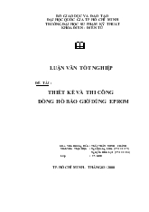 Đề tài Đồng hồ báo giờ dùng eprom