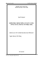 Đề tài Khôi phục định thời tần số và pha sóng mang trong tín hiệu MSK