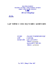 Đề tài Lập trình c cho họ vi điều khiển 8051