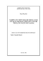 Đề tài Nghiên cứu triển khai hệ thống giám sát quản trị mạng