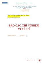 Đề tài Thí nghiệm Vi xử lý