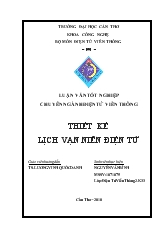 Đề tài Thiết kế lịch vạn niên điện tử