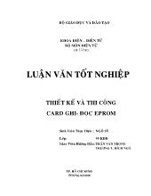 Đề tài Thiết kế và thi công card ghi - Đọc eprom