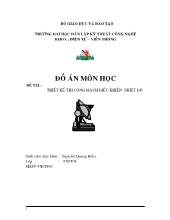 Đề tài Thiết kế và thi công mạch điều khiển nhiệt độ dùng 89C51